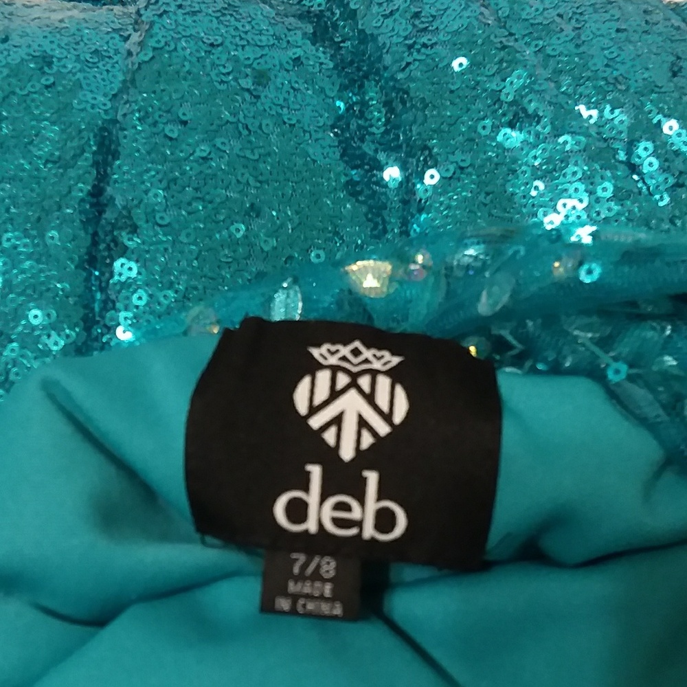 Rhinestone and Sequins Deb Formal Dress - Picture 2 of 8